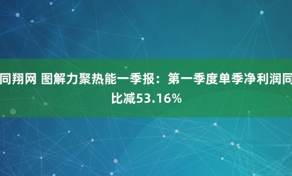 同翔网 图解力聚热能一季报：第一季度单季净利润同比减53.16%