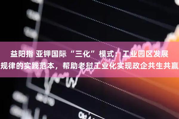 益阳指 亚钾国际 “三化” 模式：工业园区发展规律的实践范本，帮助老挝工业化实现政企共生共赢
