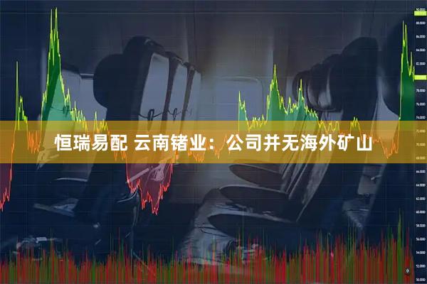 恒瑞易配 云南锗业：公司并无海外矿山